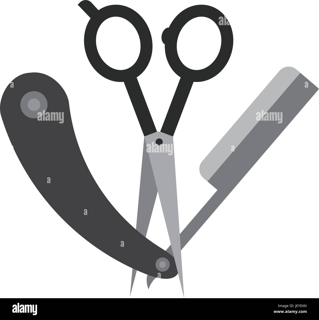 scissor with sazor blade Stock Vector Image & Art Alamy