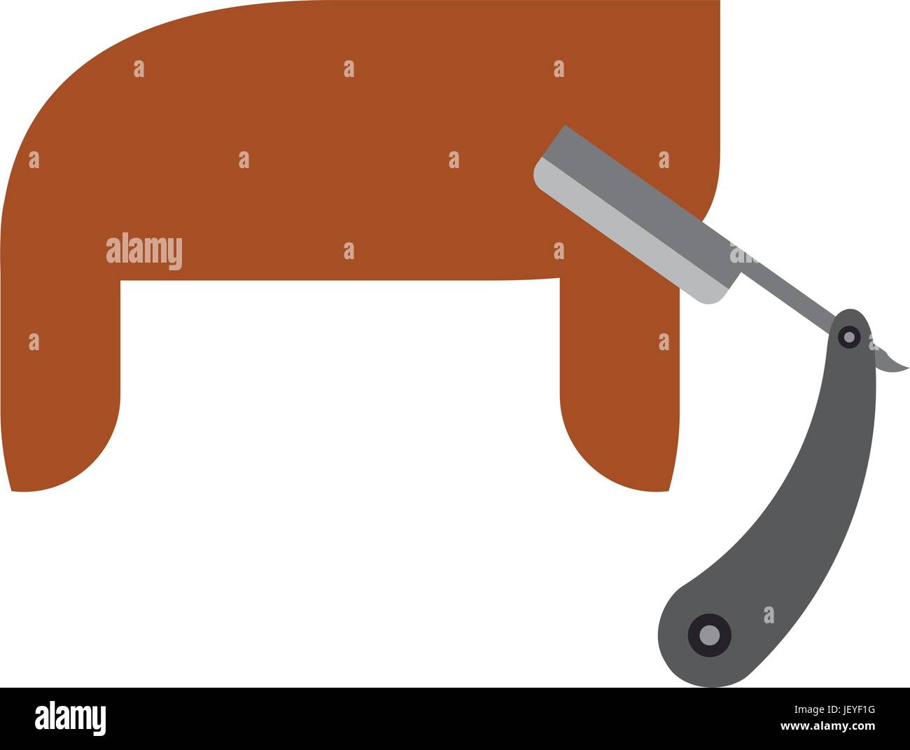 razor blade with male hair style Stock Vector Image & Art - Alamy