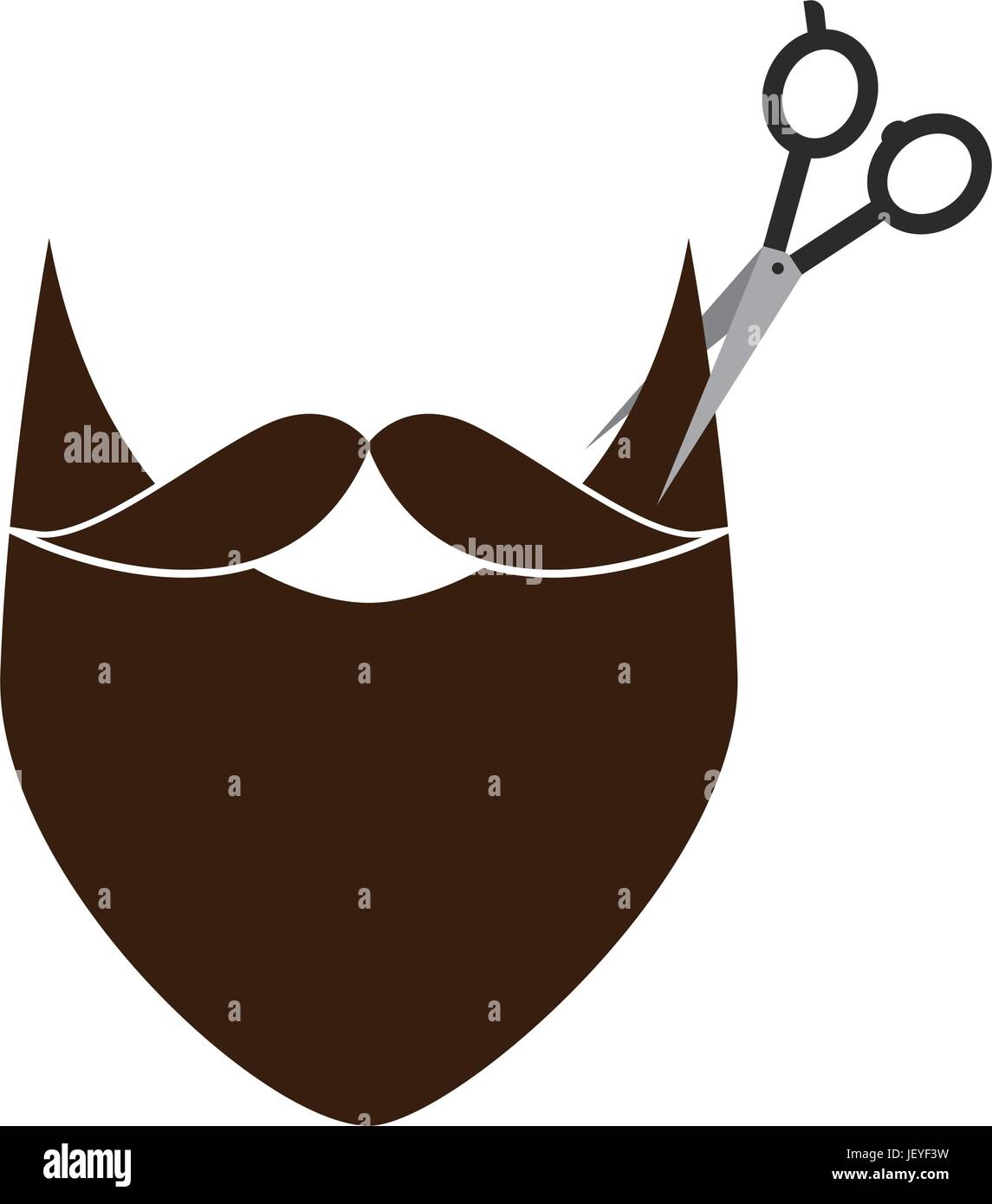 scissor with mustache style hipster Stock Vector Image & Art