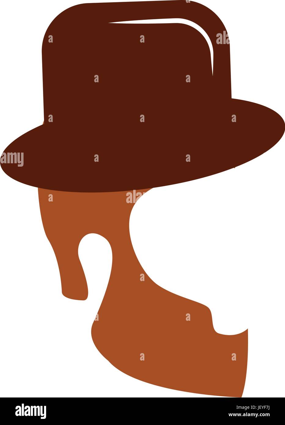 hair hipster style with gentleman hat model Stock Vector Image & Art ...