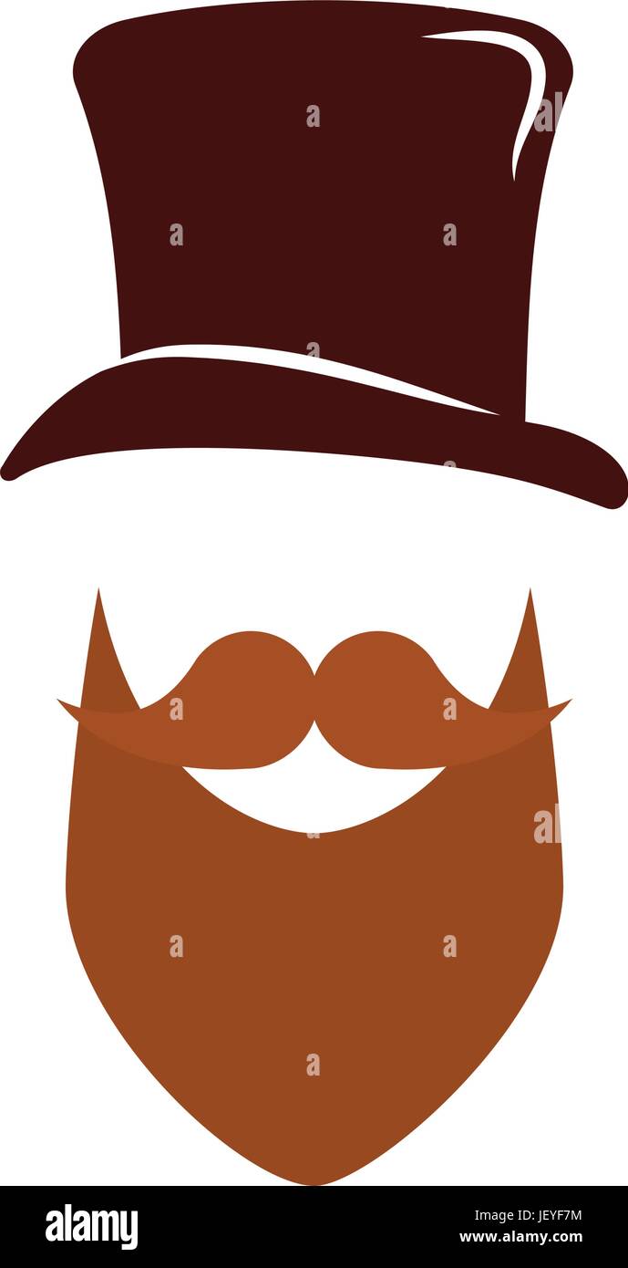 hair hipster style with gentleman hat model Stock Vector Image & Art ...