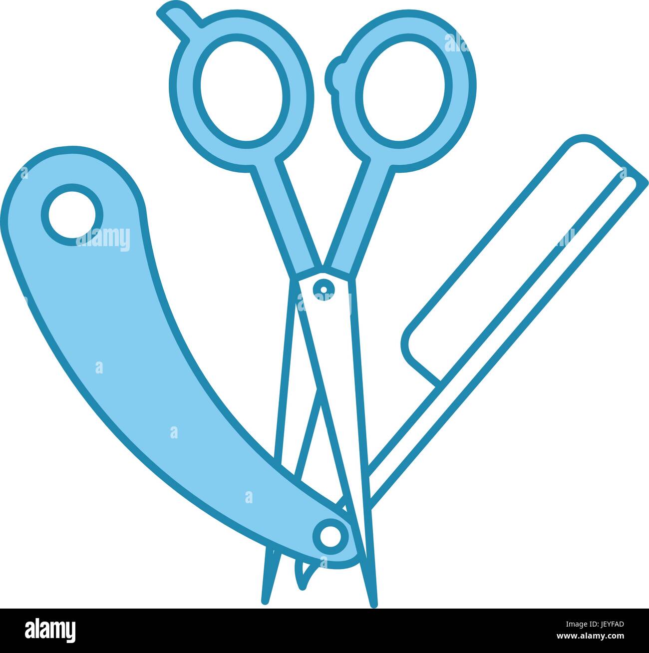 scissor with sazor blade Stock Vector Image & Art Alamy
