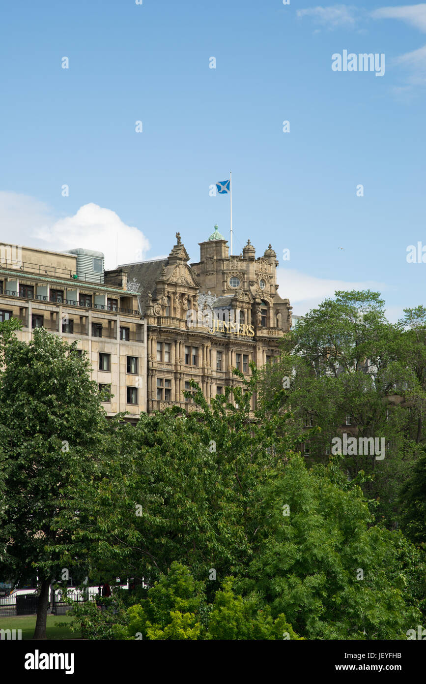 Jenners Department Store from Princes Street Gardens, Edinburgh, Scotland Stock Photo