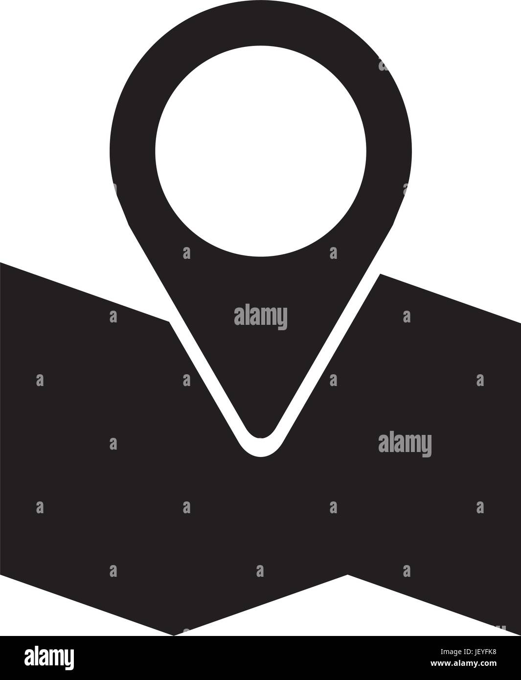paper map with pointer Stock Vector Image & Art - Alamy