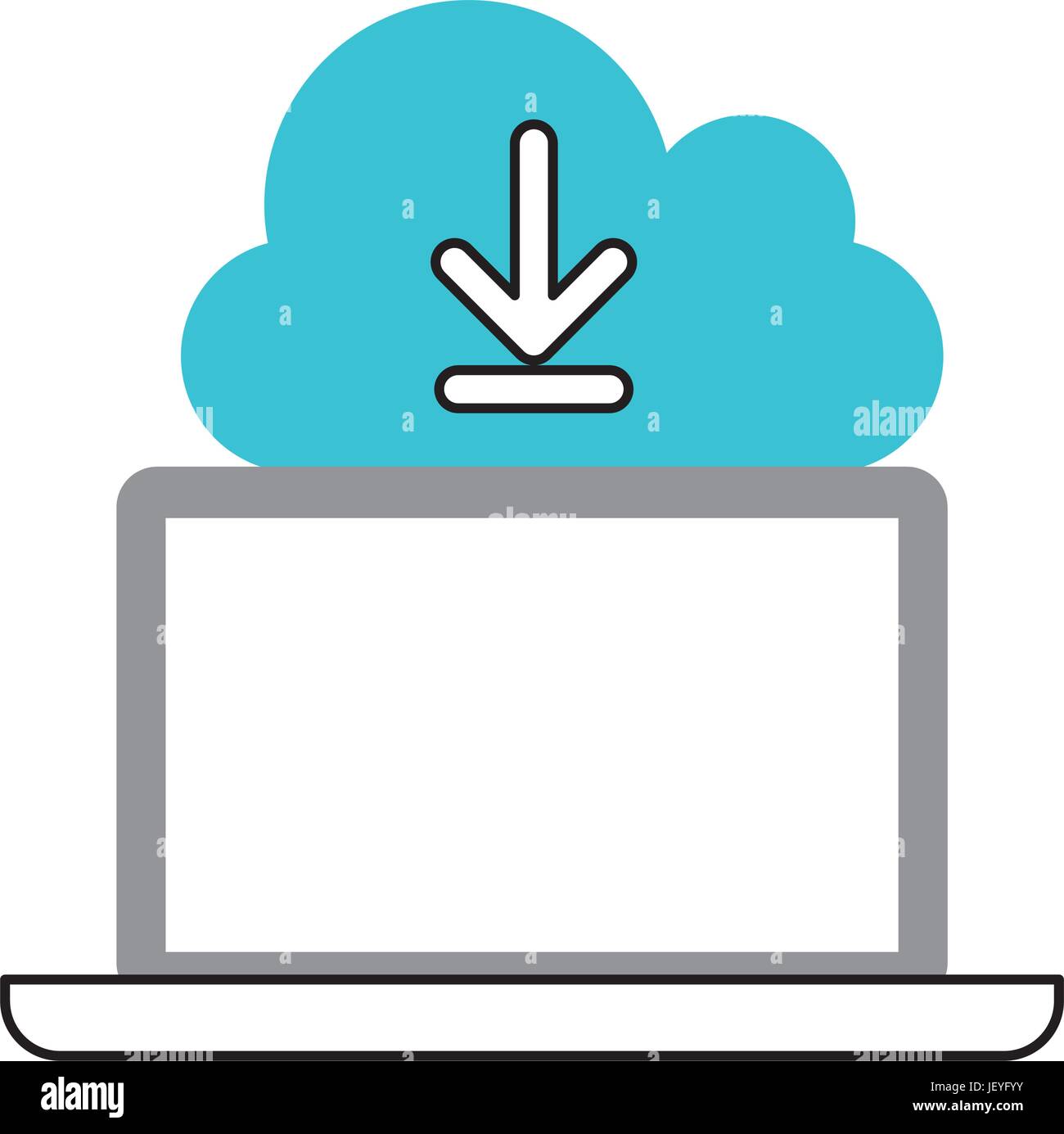 cloud computing with laptop computer Stock Vector Image & Art - Alamy