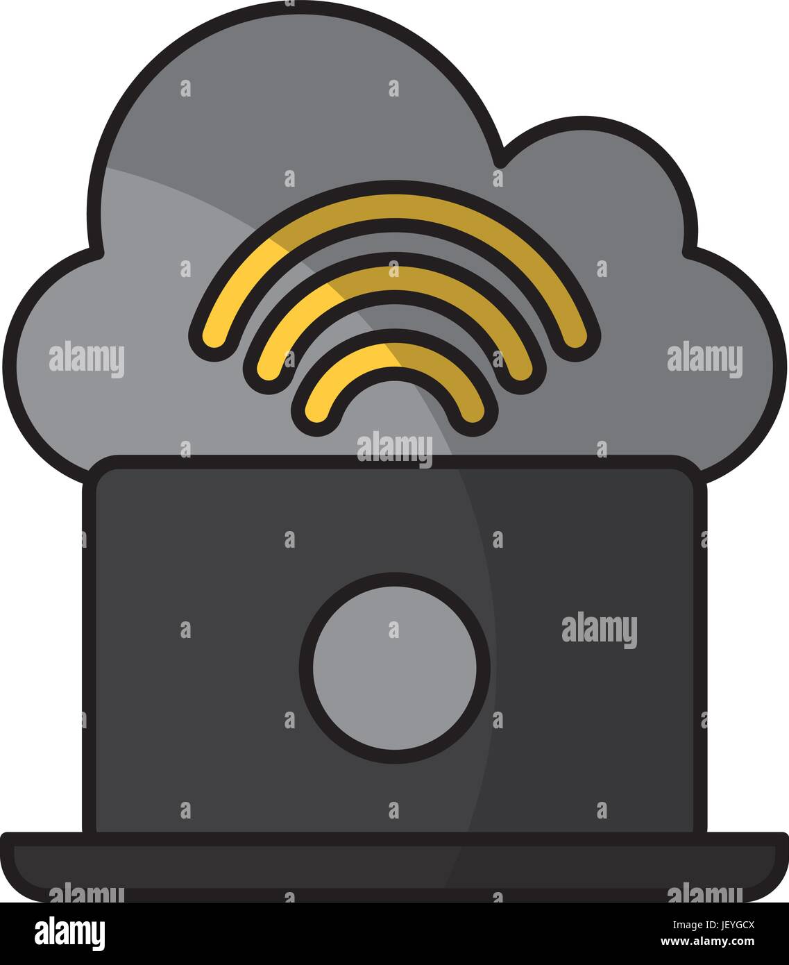 cloud computing with laptop computer Stock Vector Image & Art - Alamy