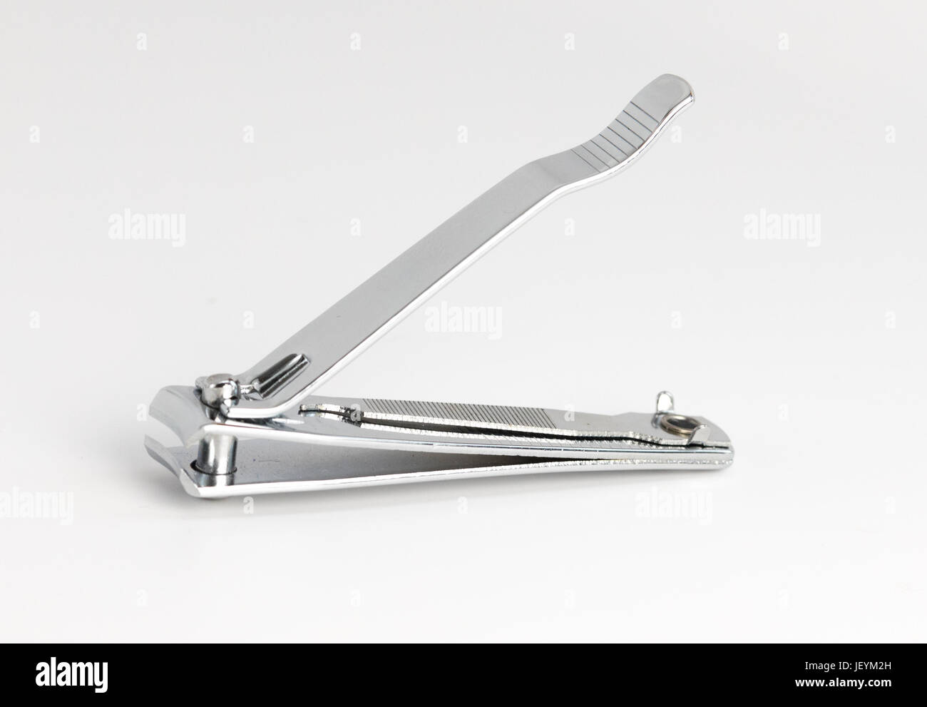 Nail clipper on a white background Stock Photo