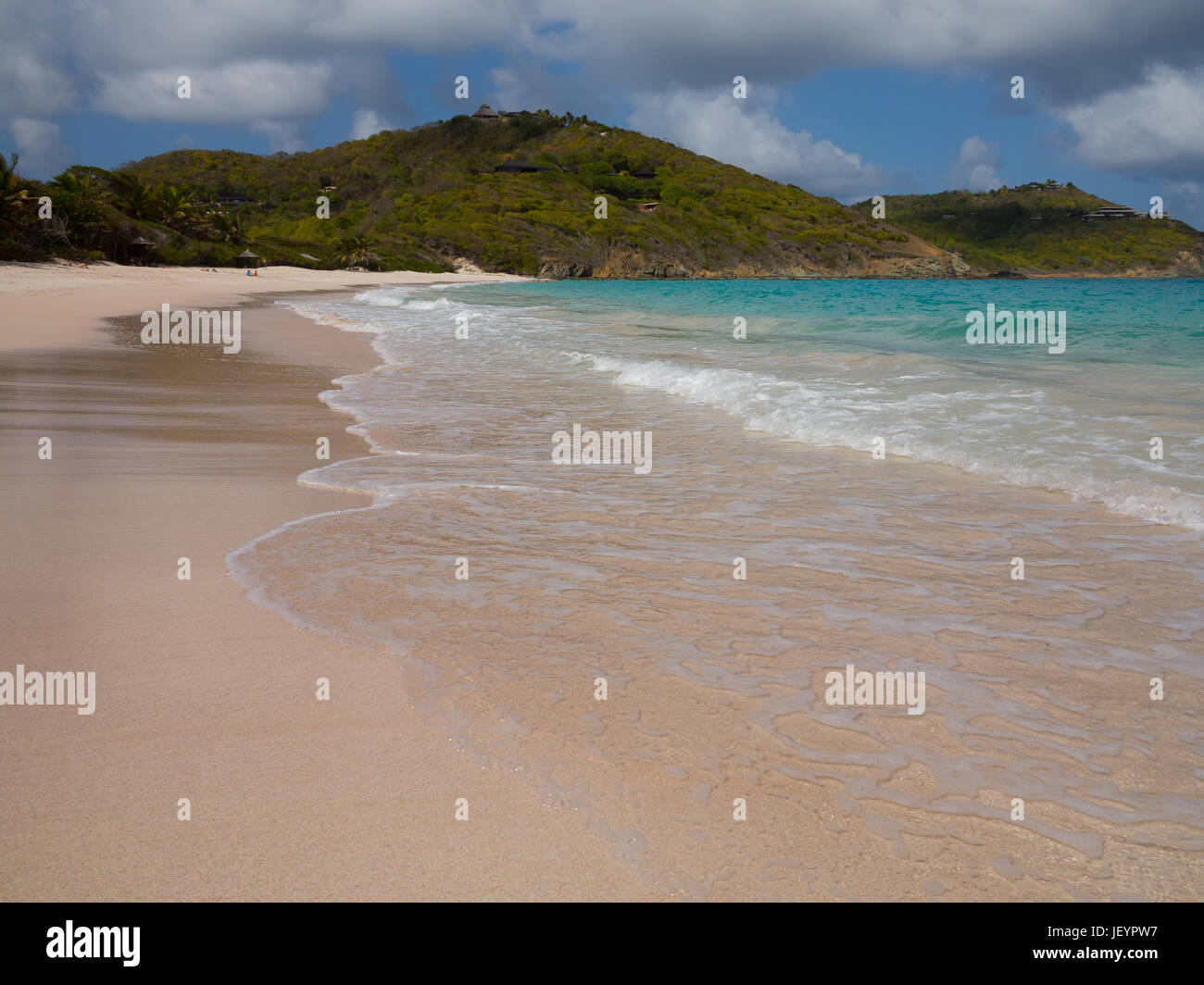 Macaroni Beach Mustique, A white sand pristine beach for the rich and famous Stock Photo Alamy