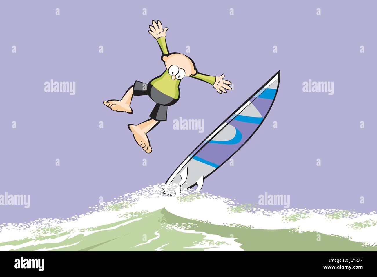 Extreme Surfer man on surfboard riding the wave. Conceptual vector ...