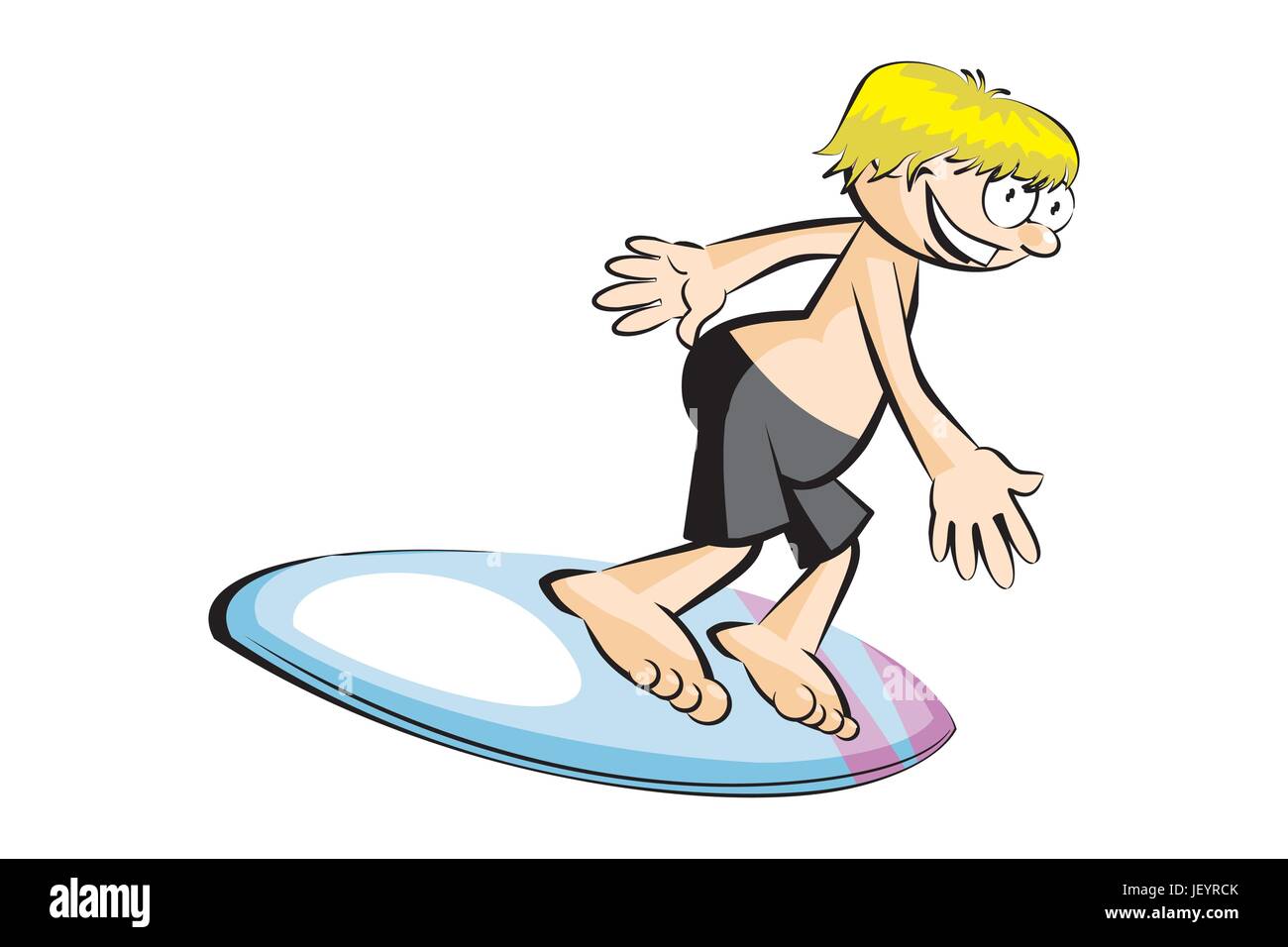 Surfer boy isolated on white. Conceptual vector illustration Stock ...