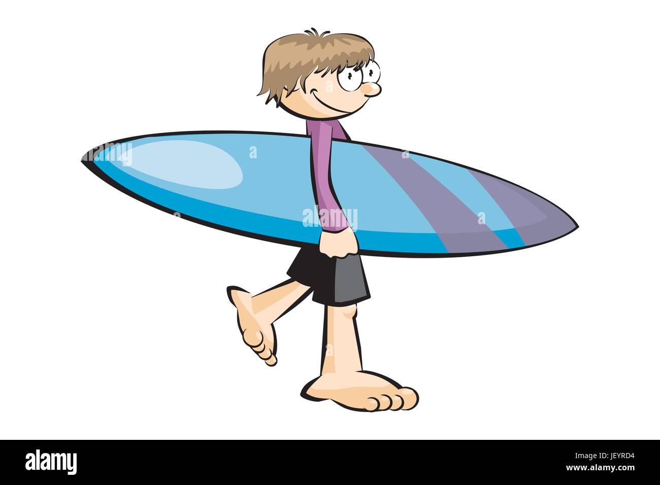 Surfer isolated on white. Conceptual vector illustration Stock Vector ...