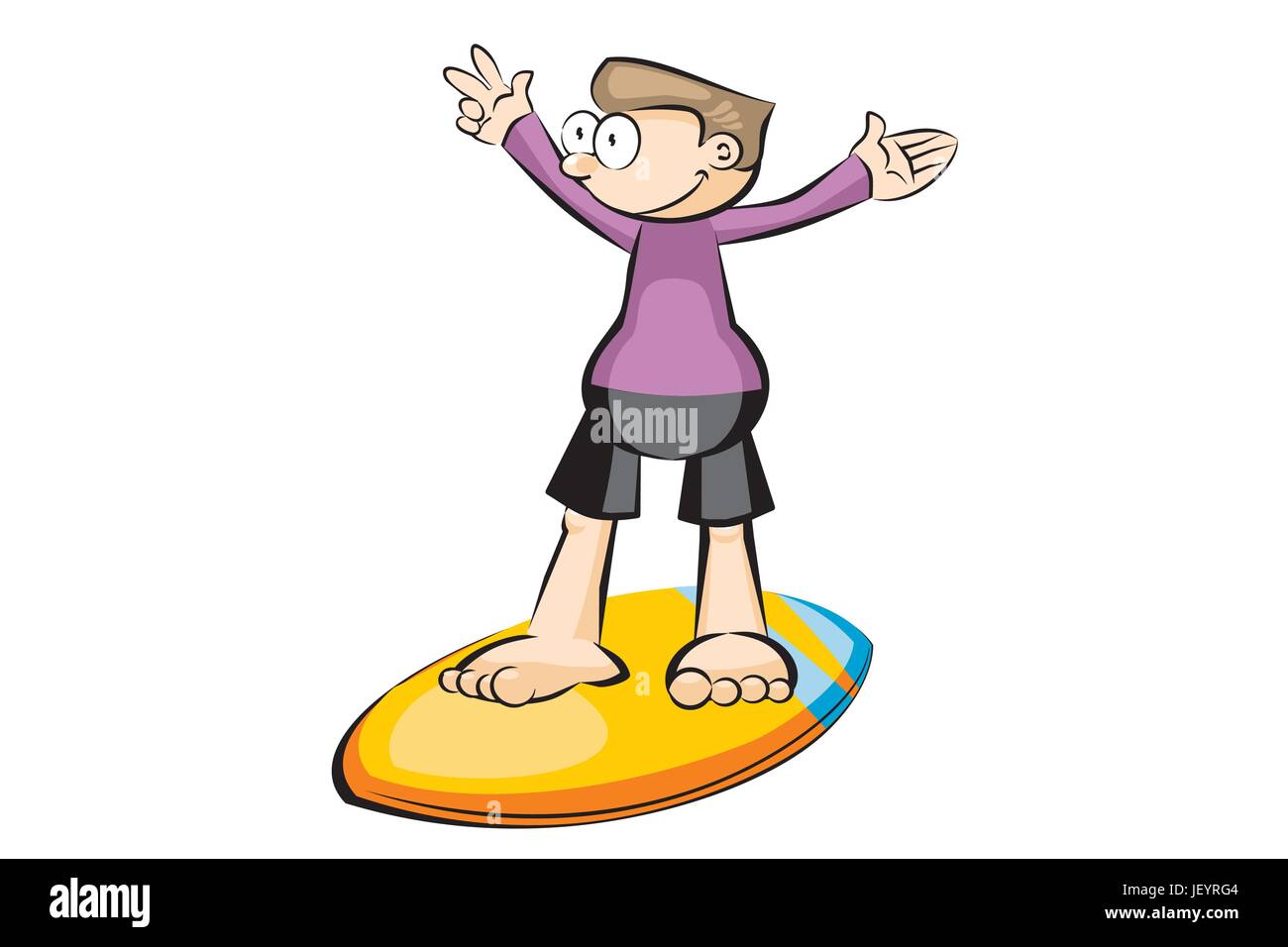 Surfer isolated on white background. Conceptual vector illustration ...