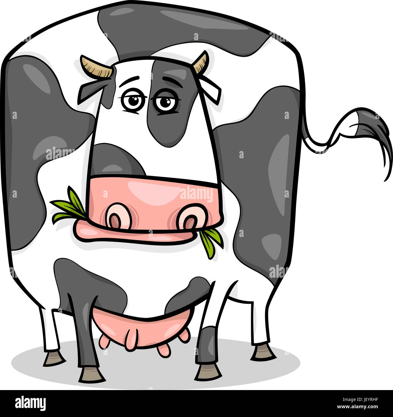 Cow Eating Grass Vector Stock Photos & Cow Eating Grass Vector Stock ...