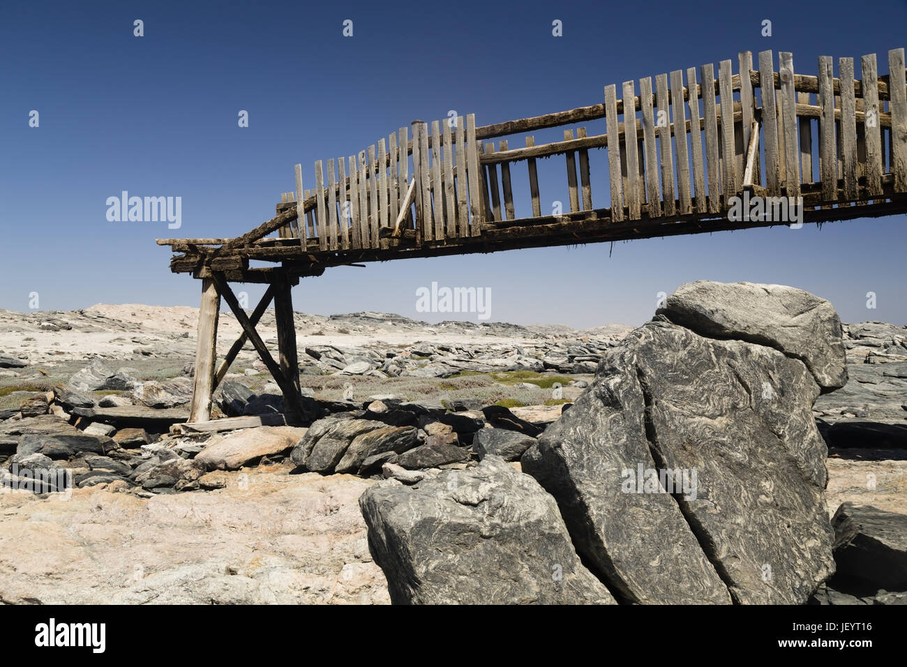 boardwalk at Diaz Point, Namibia, Africa Stock Photo