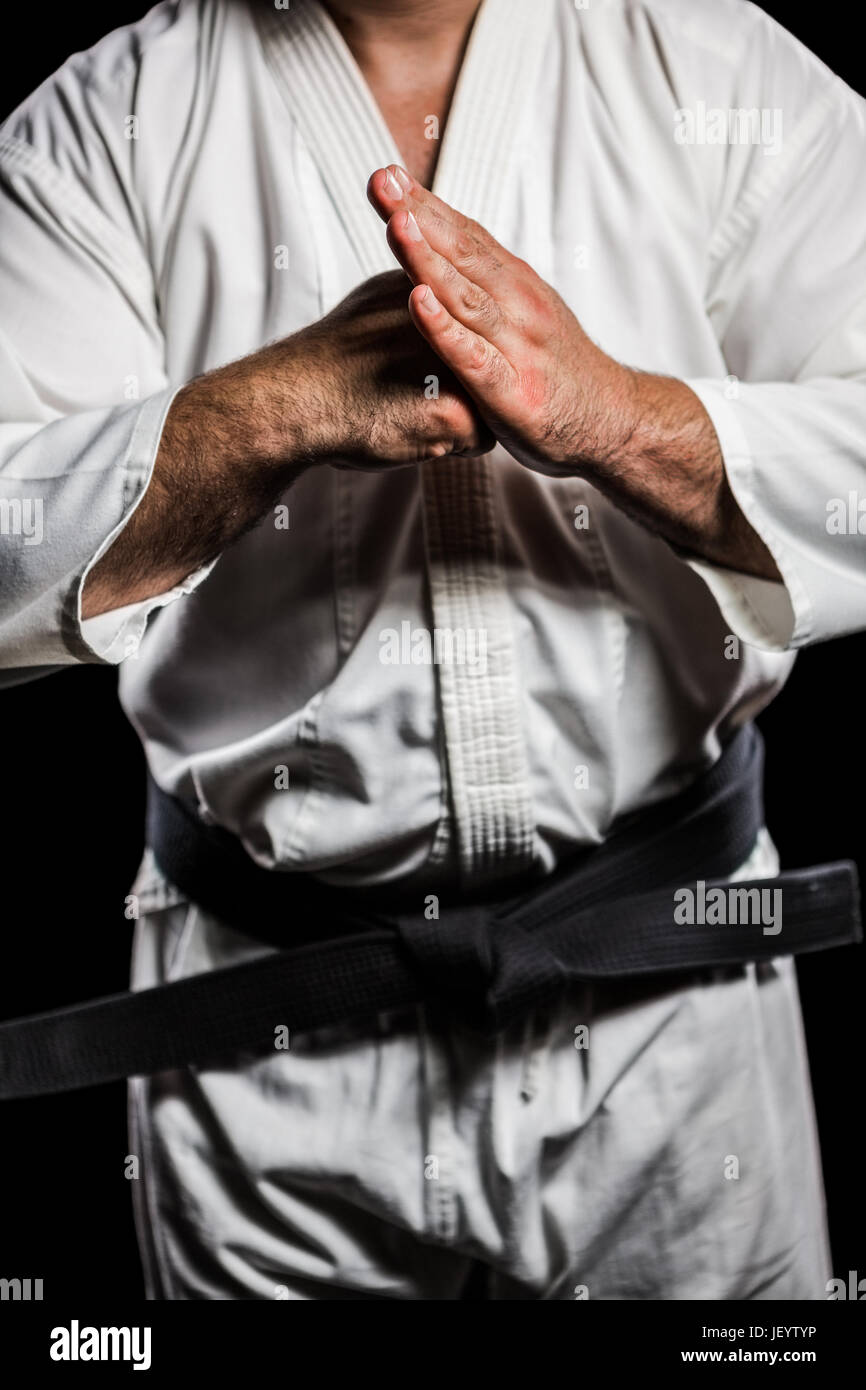 Fighter performing hand salute Stock Photo Alamy