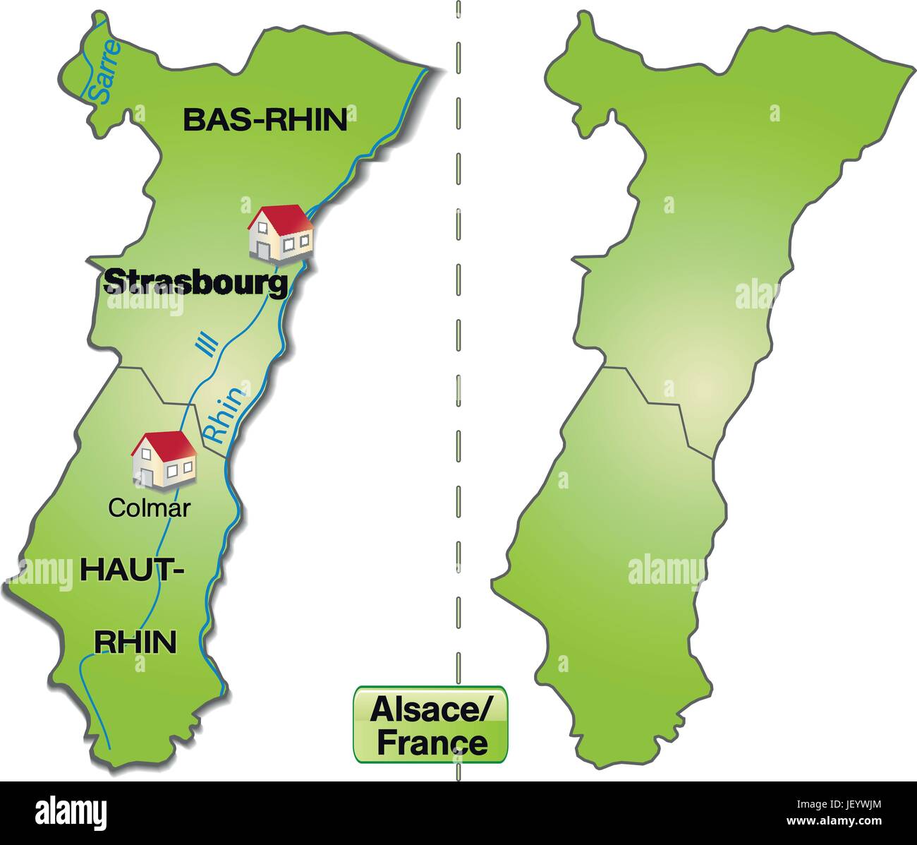 Map of alsace hi-res stock photography and images - Alamy