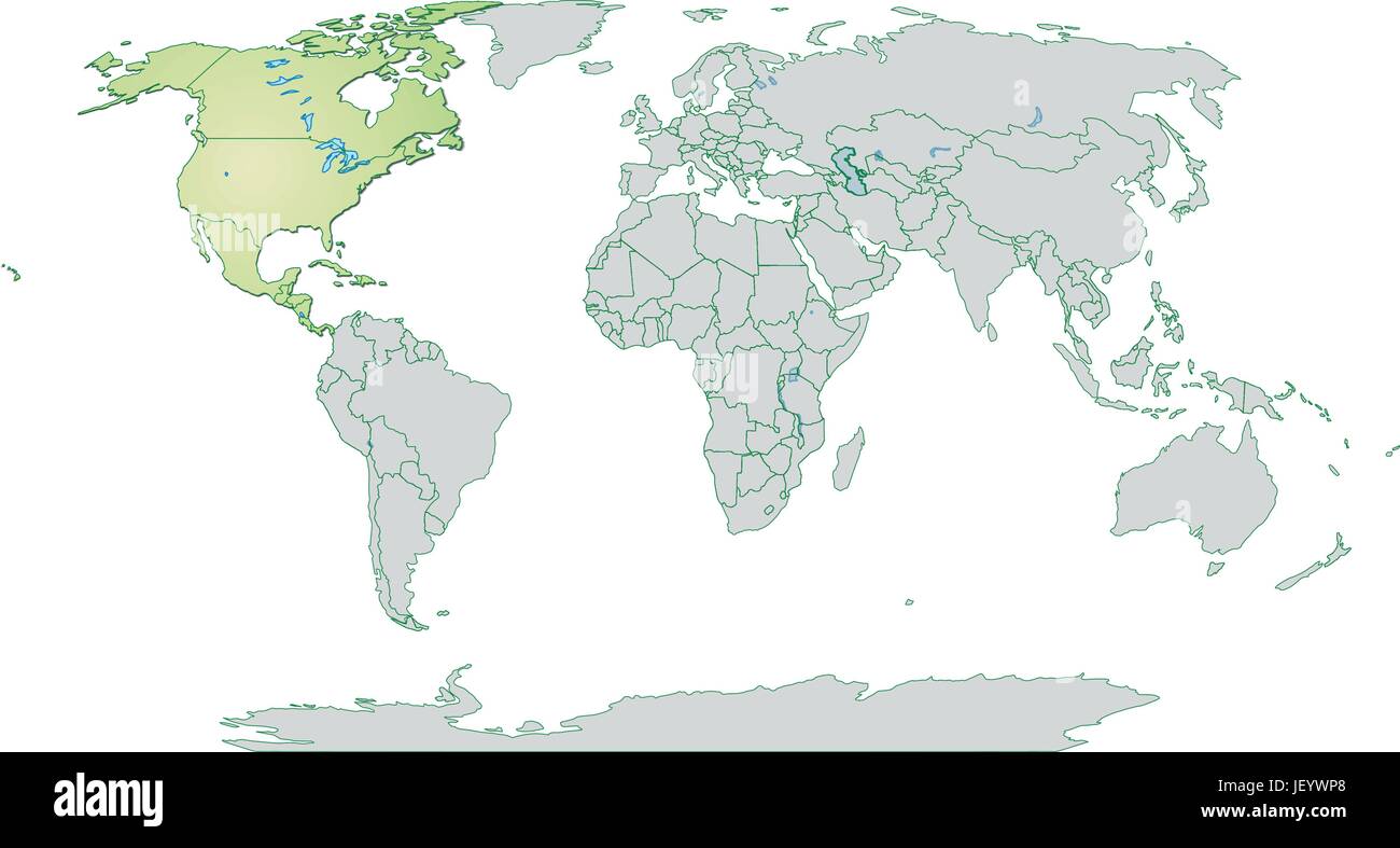 Map od north america hi-res stock photography and images - Alamy