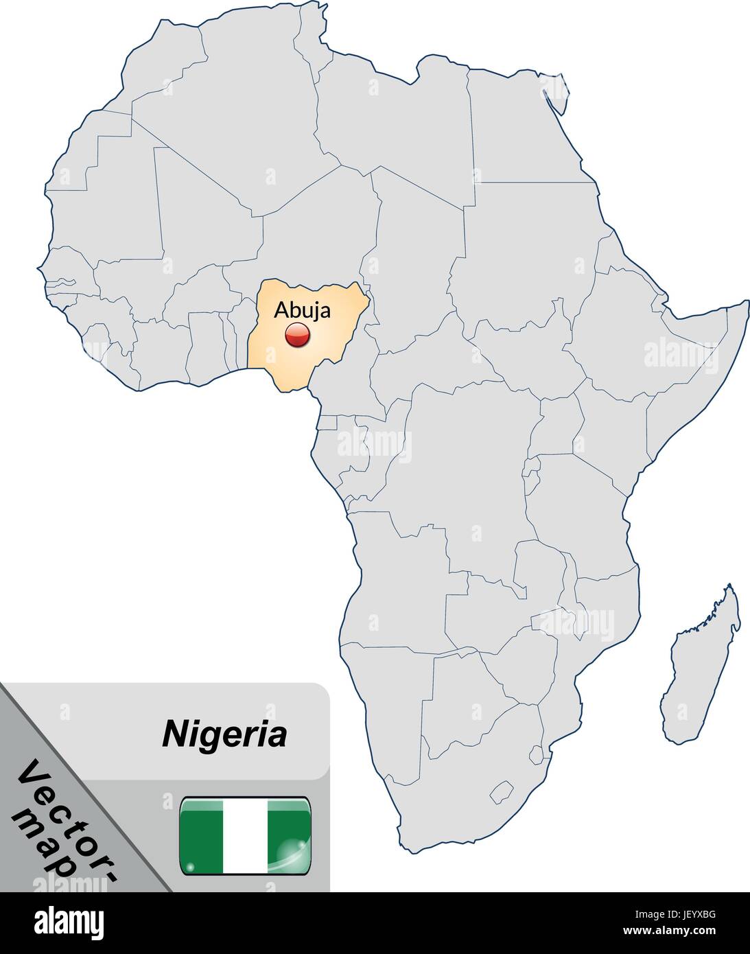 Map Of Nigeria High Resolution Stock Photography And Images Alamy
