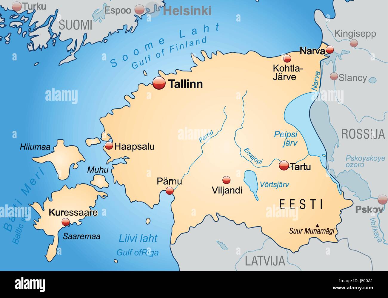 Border Card Synopsis Borders Estonia Atlas Map Of The World