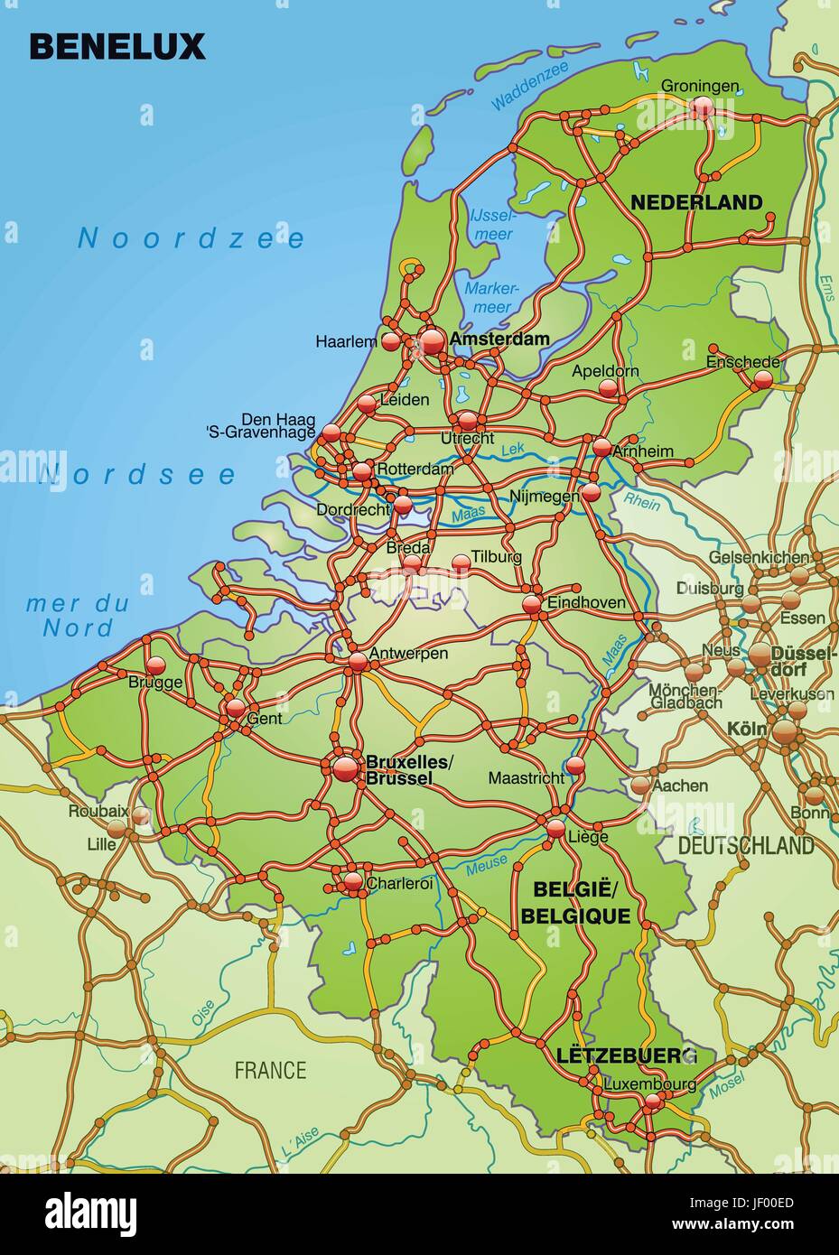 traffic transportation belgium netherlands benelux border motorway