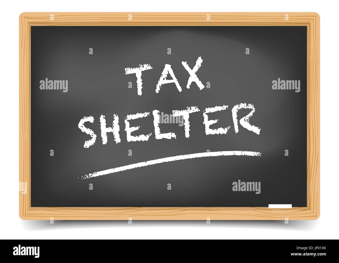 Blackboard Tax Shelter Stock Photo