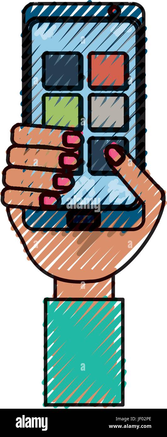 isolated hand smartphone cellphone Stock Vector Image & Art - Alamy