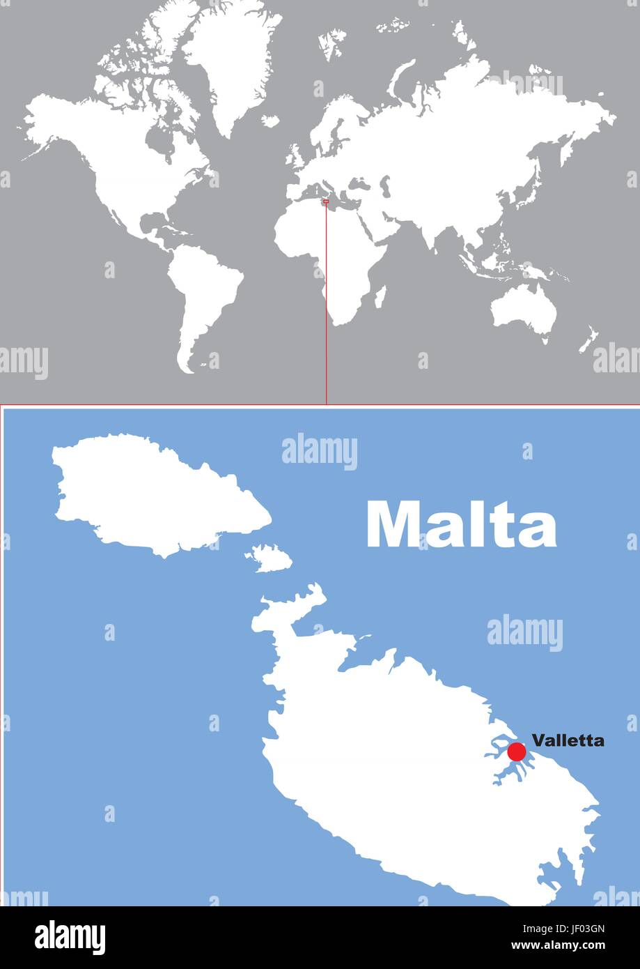 malta map Stock Vector