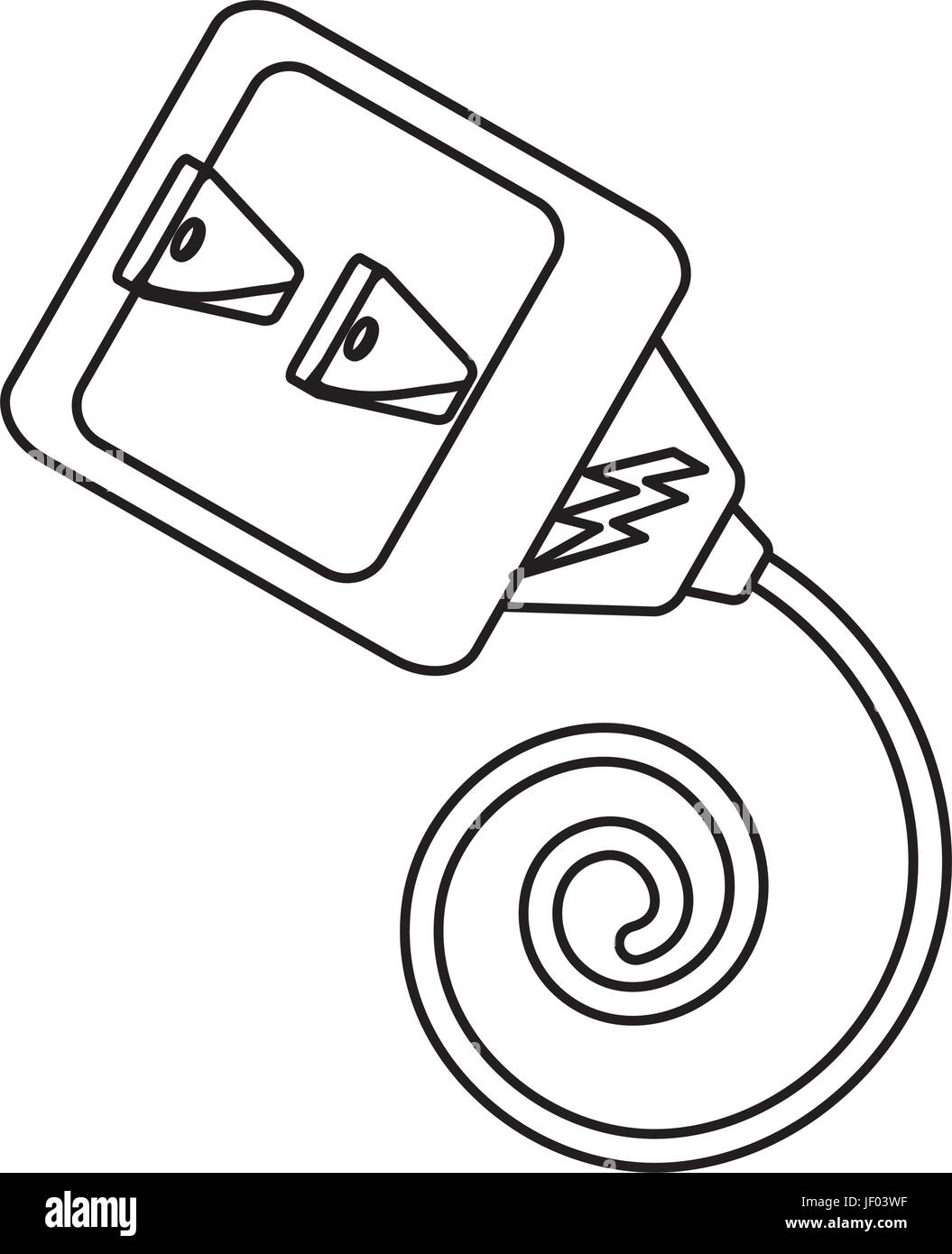 isolated electric plug Stock Vector Image & Art - Alamy