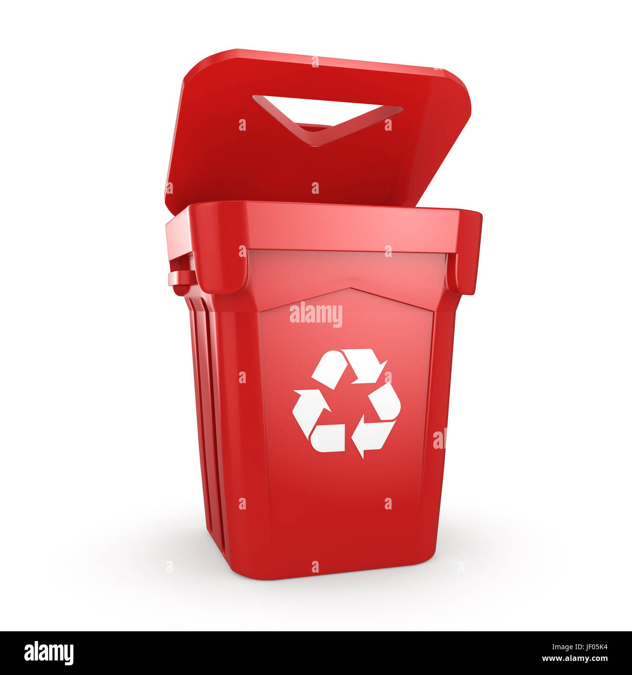 Red Recycling Bin Stock Photo Alamy