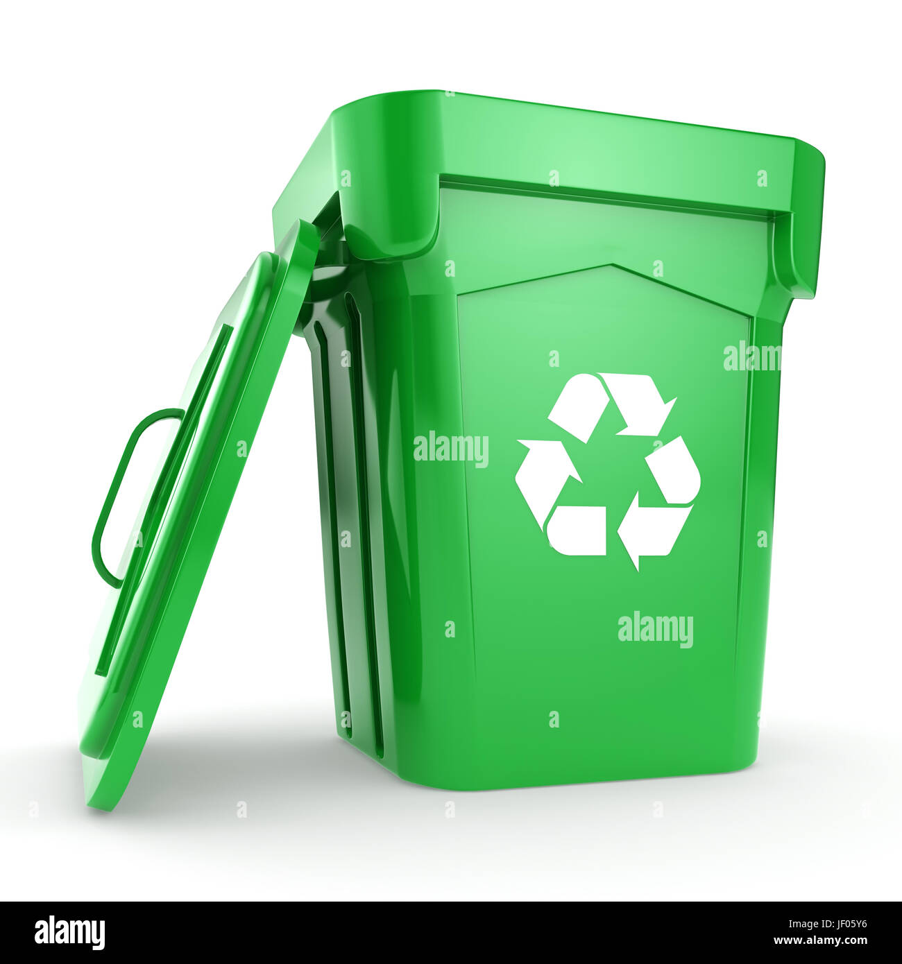 Green recycling Bin Stock Photo Alamy