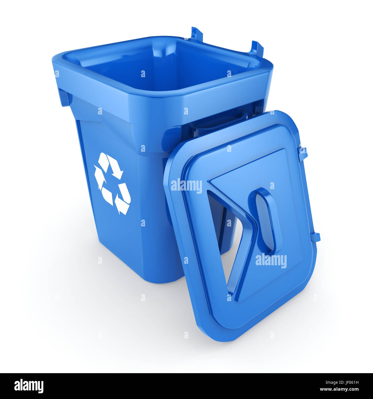 Blue Recycling Bin Stock Photo Alamy