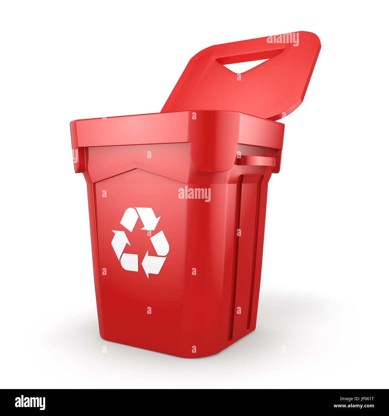 Red Recycling Bin Stock Photo Alamy