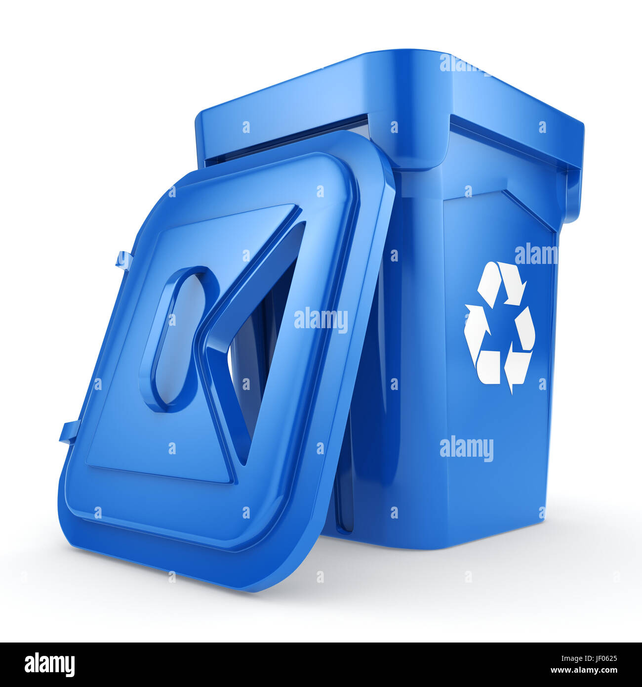 Blue Recycling Bin Stock Photo Alamy