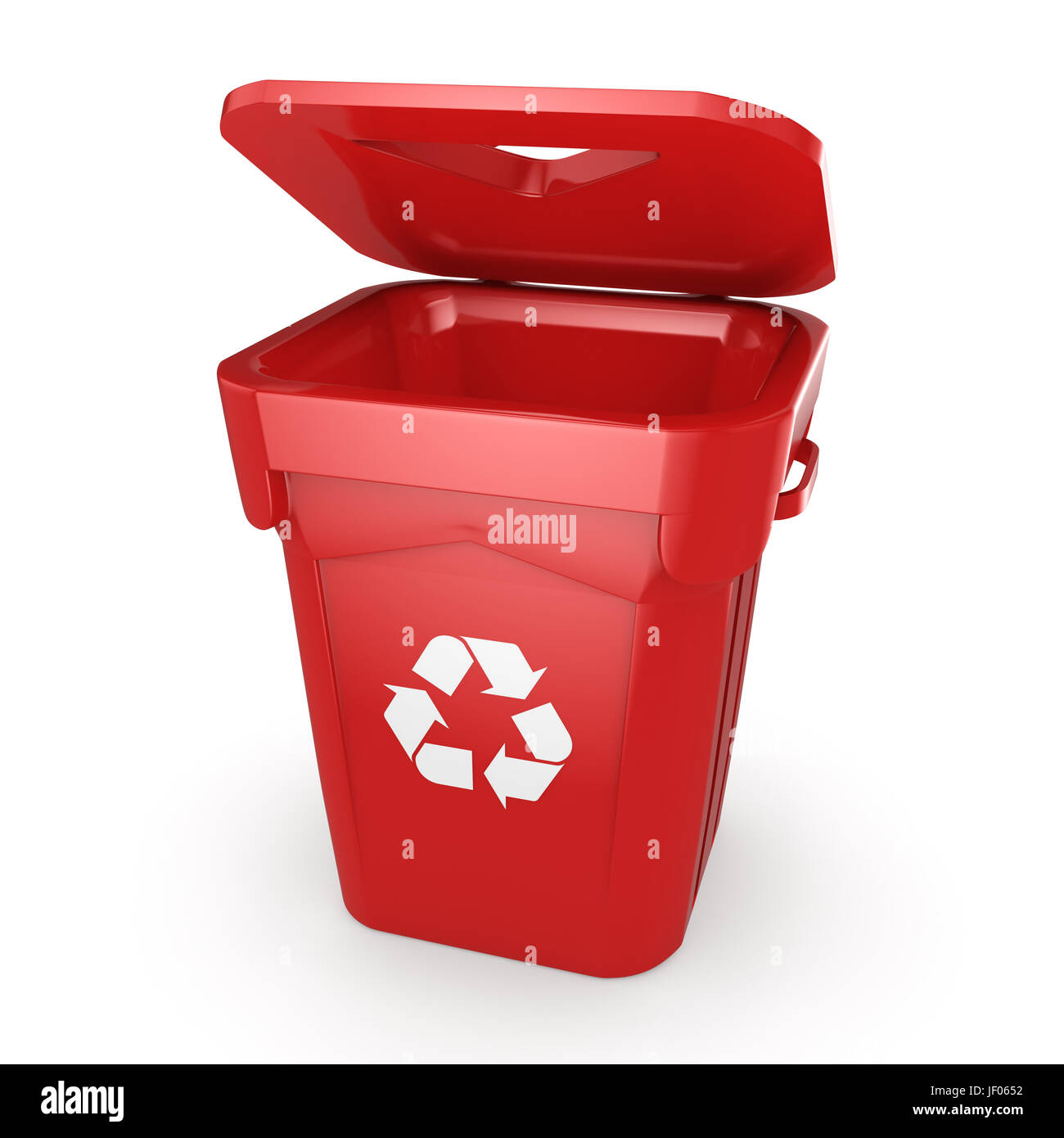 Red Recycling Bin Stock Photo Alamy