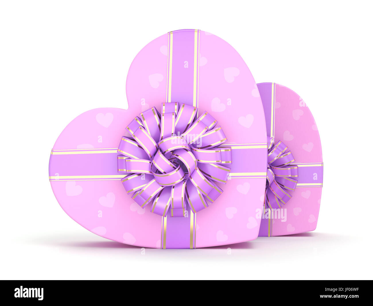 Pink boxes heart Stock Photo