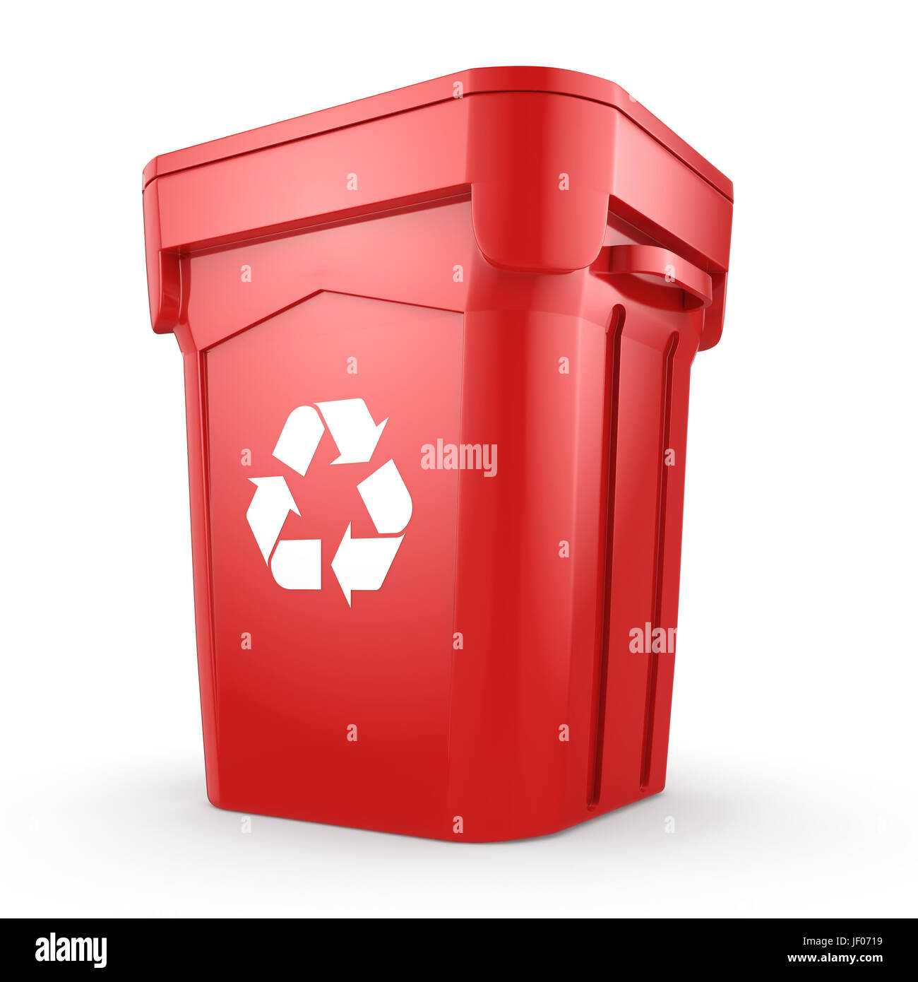 Red Recycling Bin Stock Photo Alamy