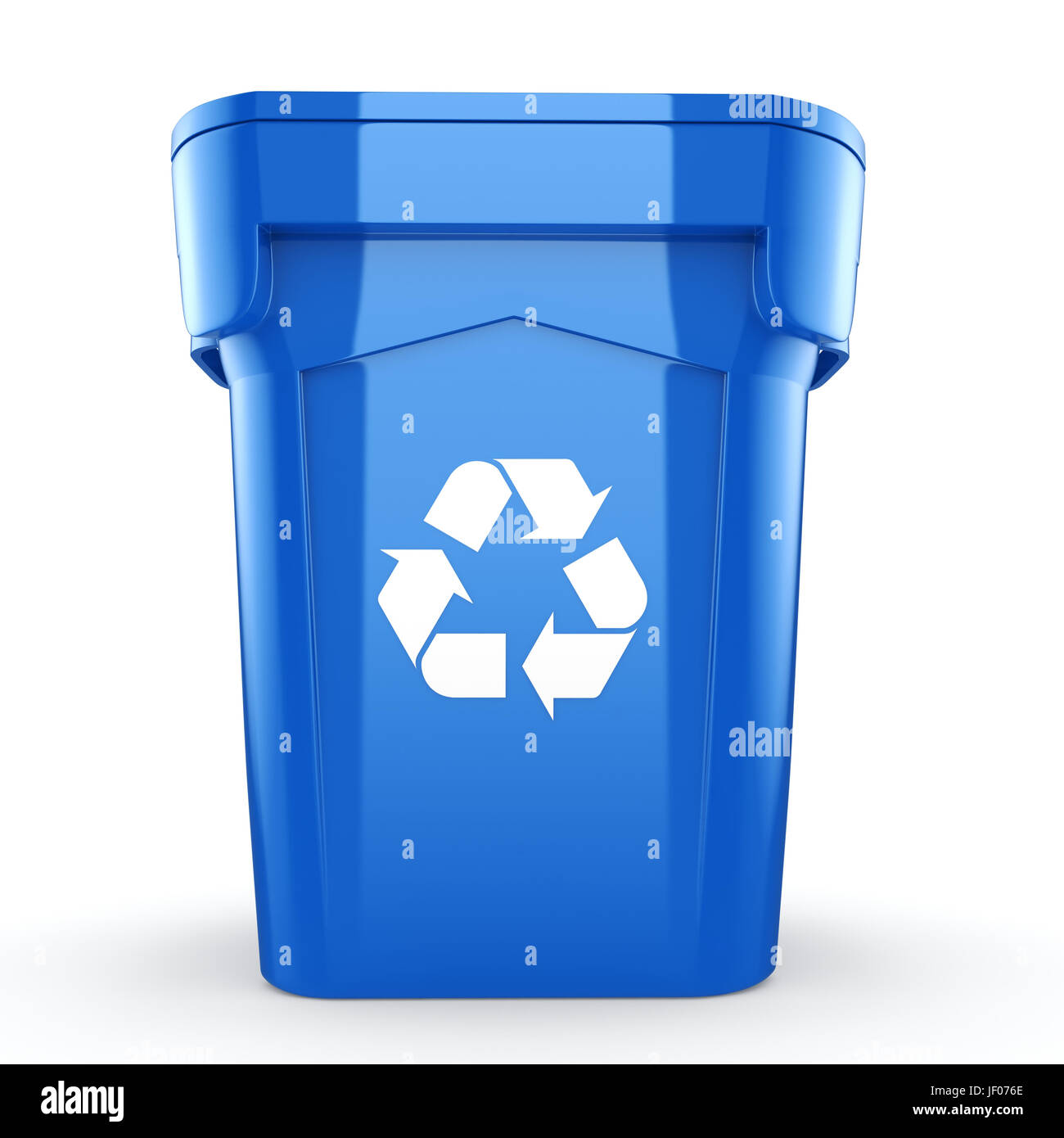 Blue Recycling Bin Stock Photo Alamy