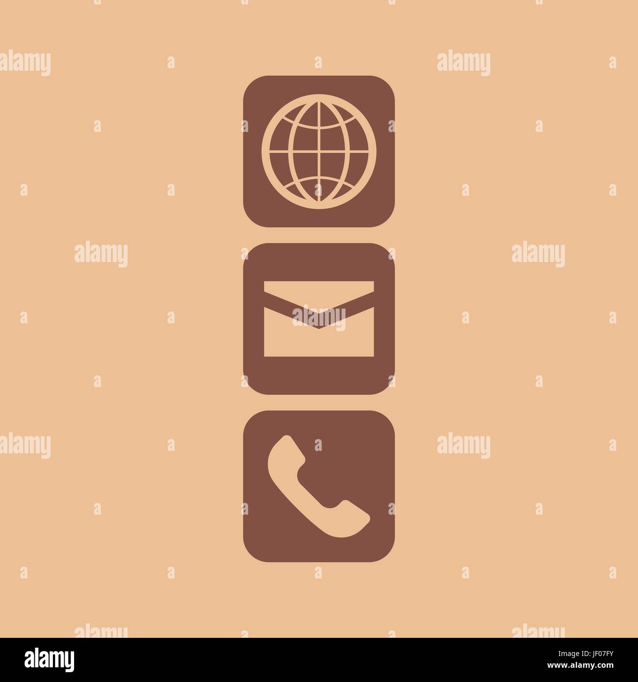 Globe Email and Phone icon. Contact icon set vector illustration Stock Vector