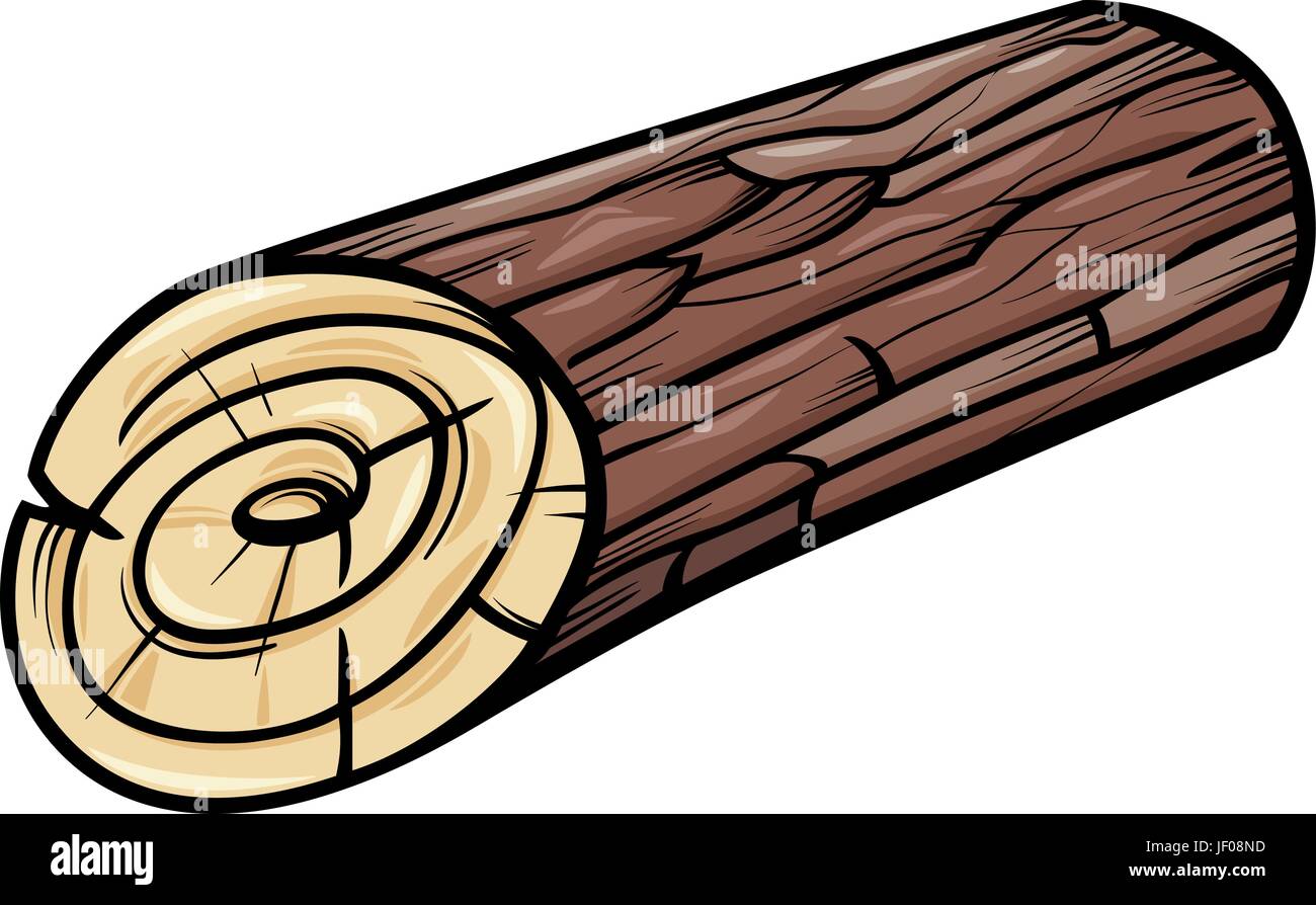 cartoon tree log