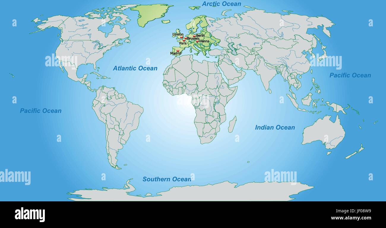London In World Outline Map Card, Atlas, Map Of The World, Map, Europe, Card, Outline, Globe, Planet  Stock Vector Image & Art - Alamy