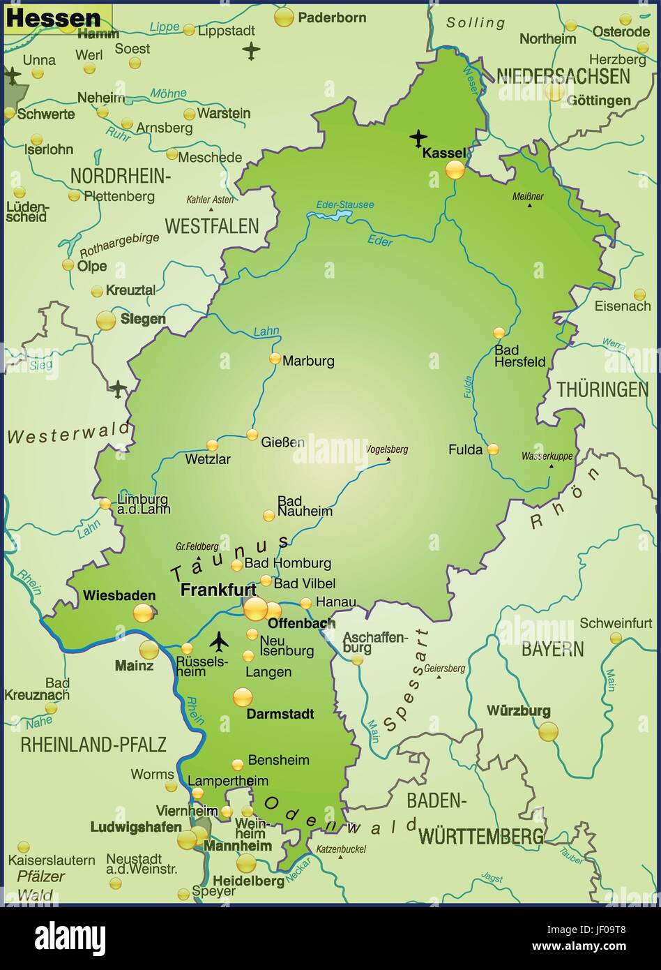 hesse  cassel germany map