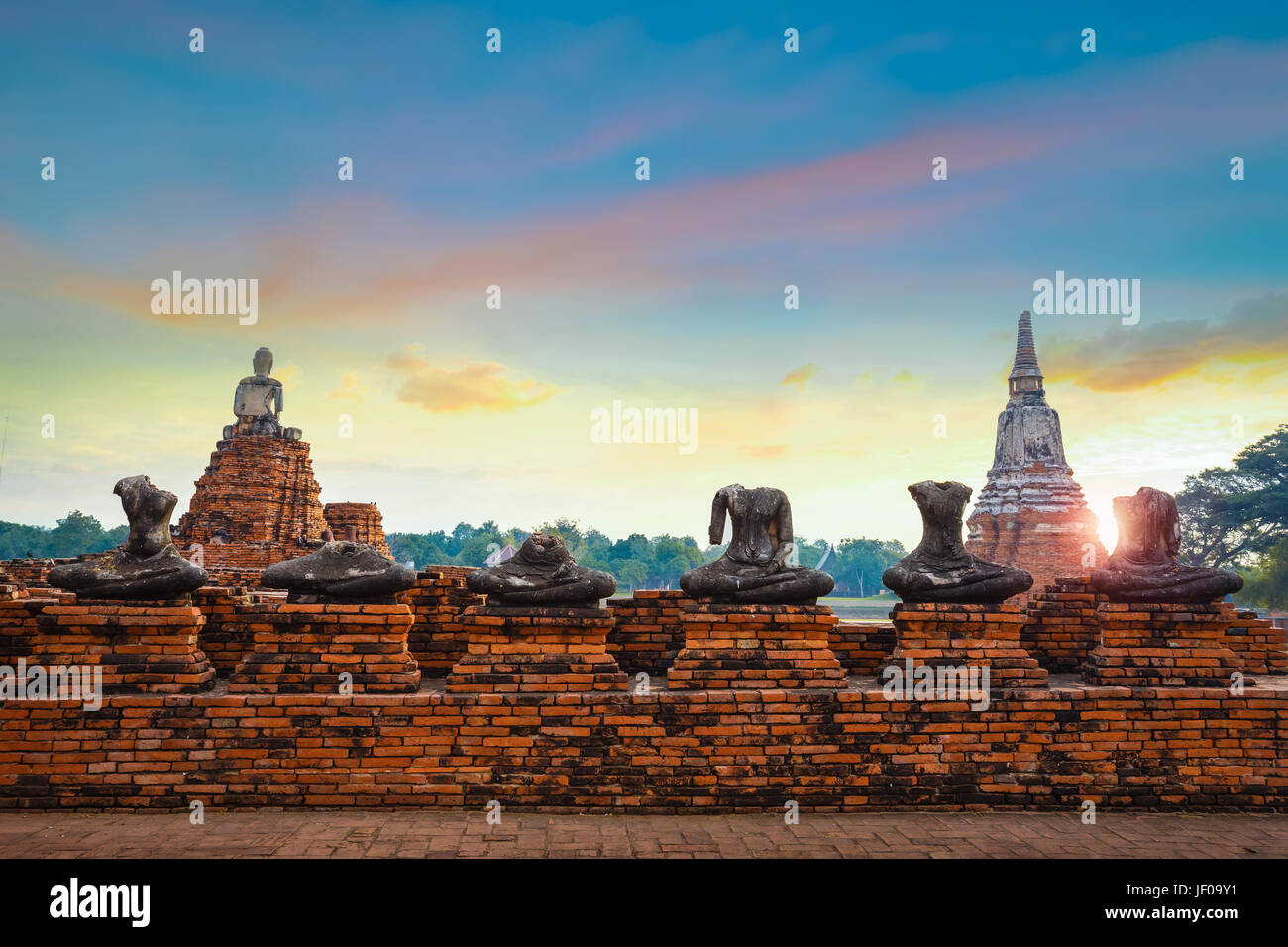 Wat Chaiwatthanaram temple in Ayuthaya Historical Park, a UNESCO world heritage site Stock Photo