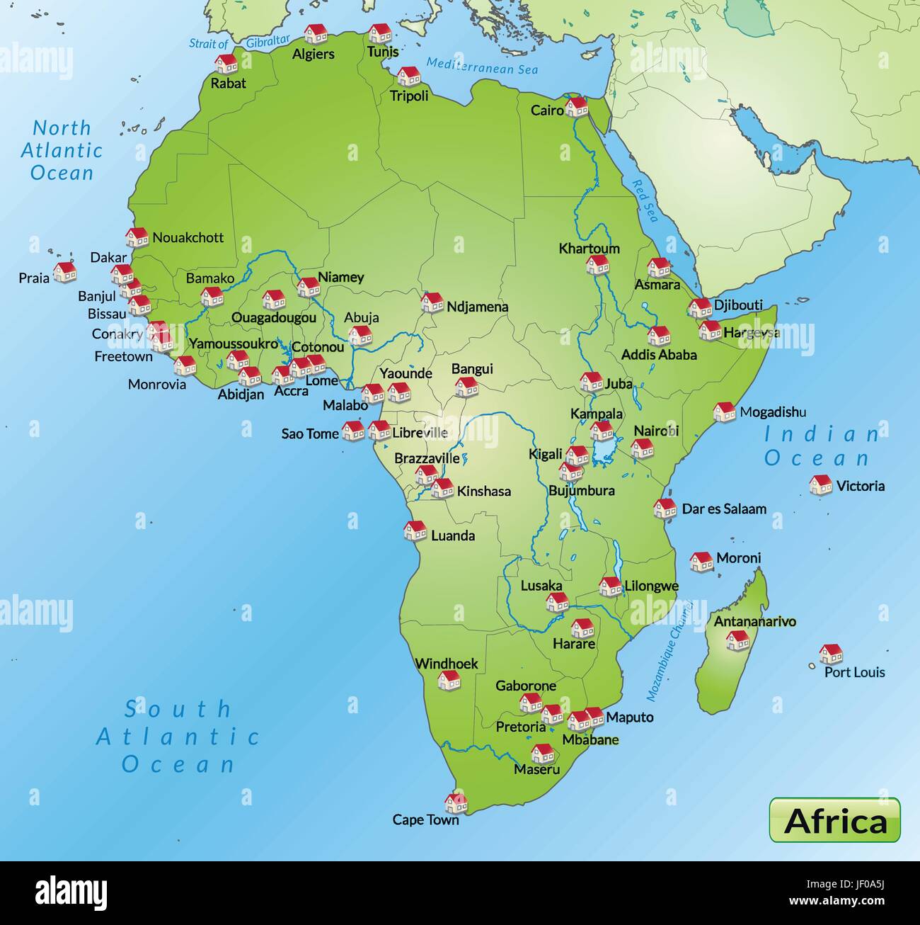 Africa Map With Borders