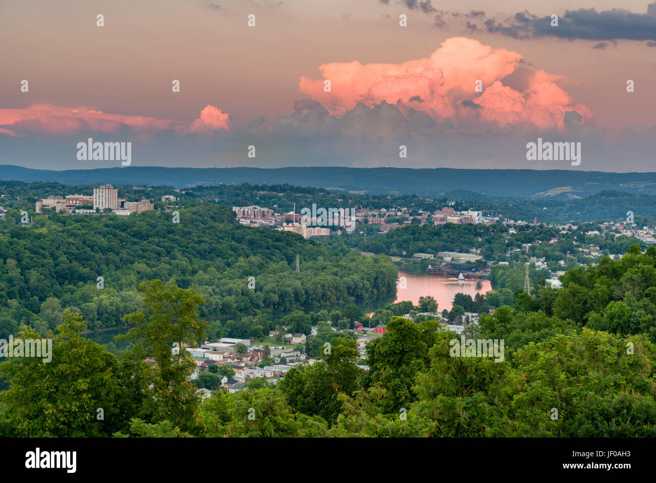 City of Morgantown in West Virginia Stock Photo