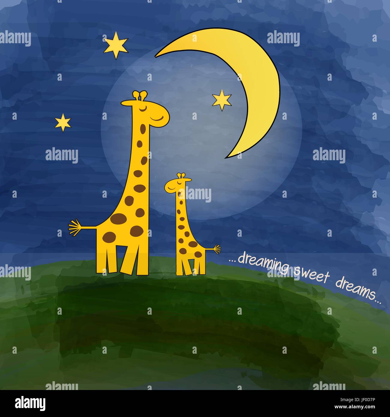 Giraffe calf two Stock Vector Images - Alamy