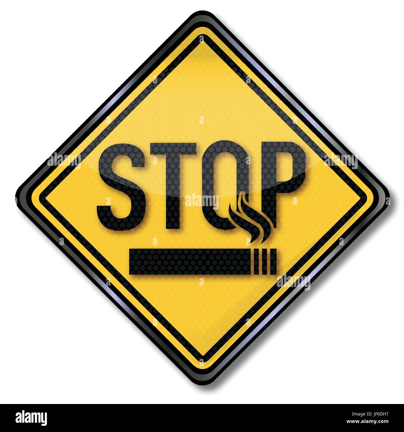 stop sign smokers and smoking cessation Stock Vector