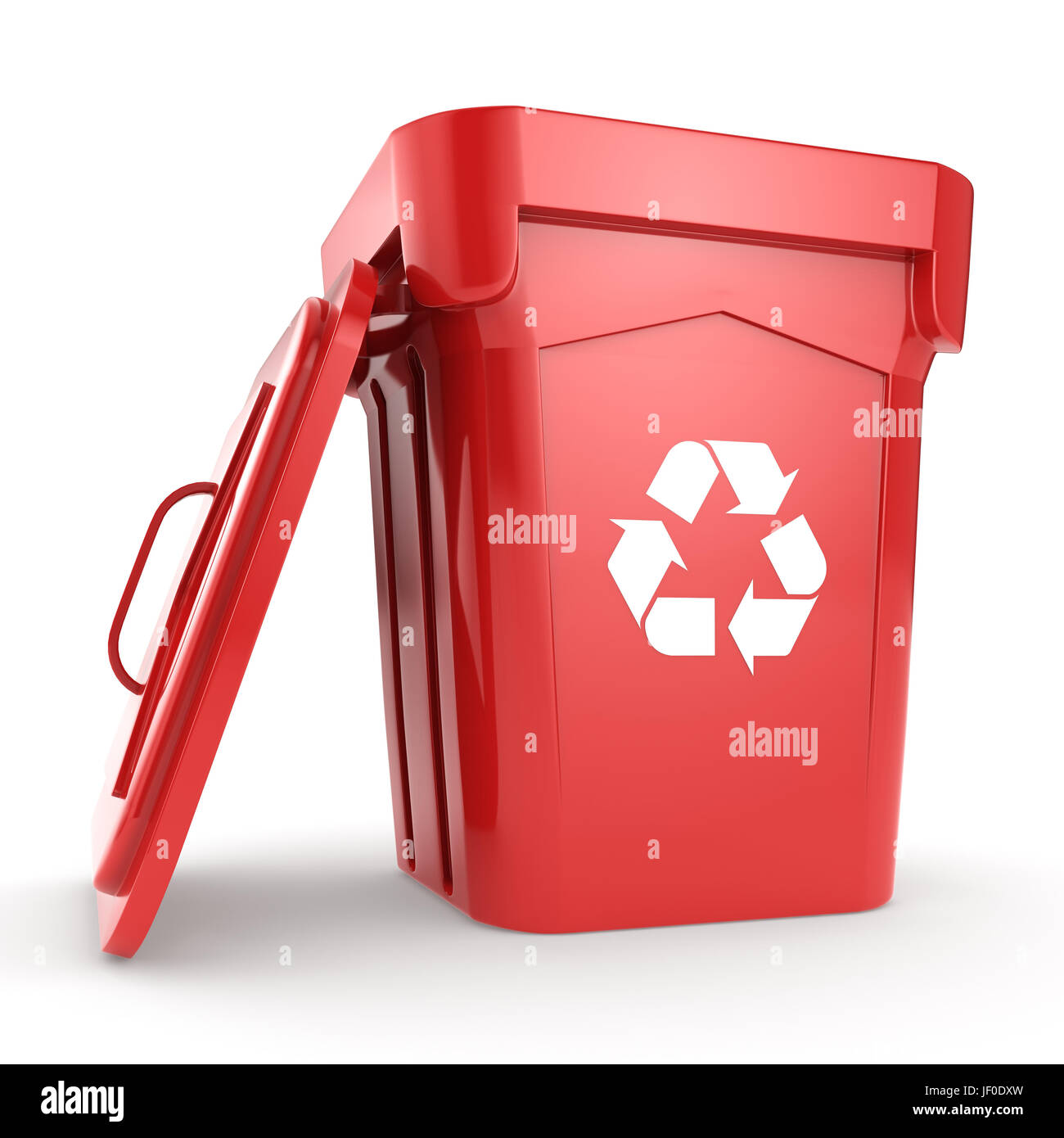 Red Recycling Bin Stock Photo Alamy