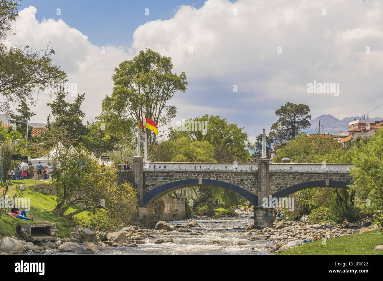 Tomebamba River Cuenca Ecuador Stock Photo