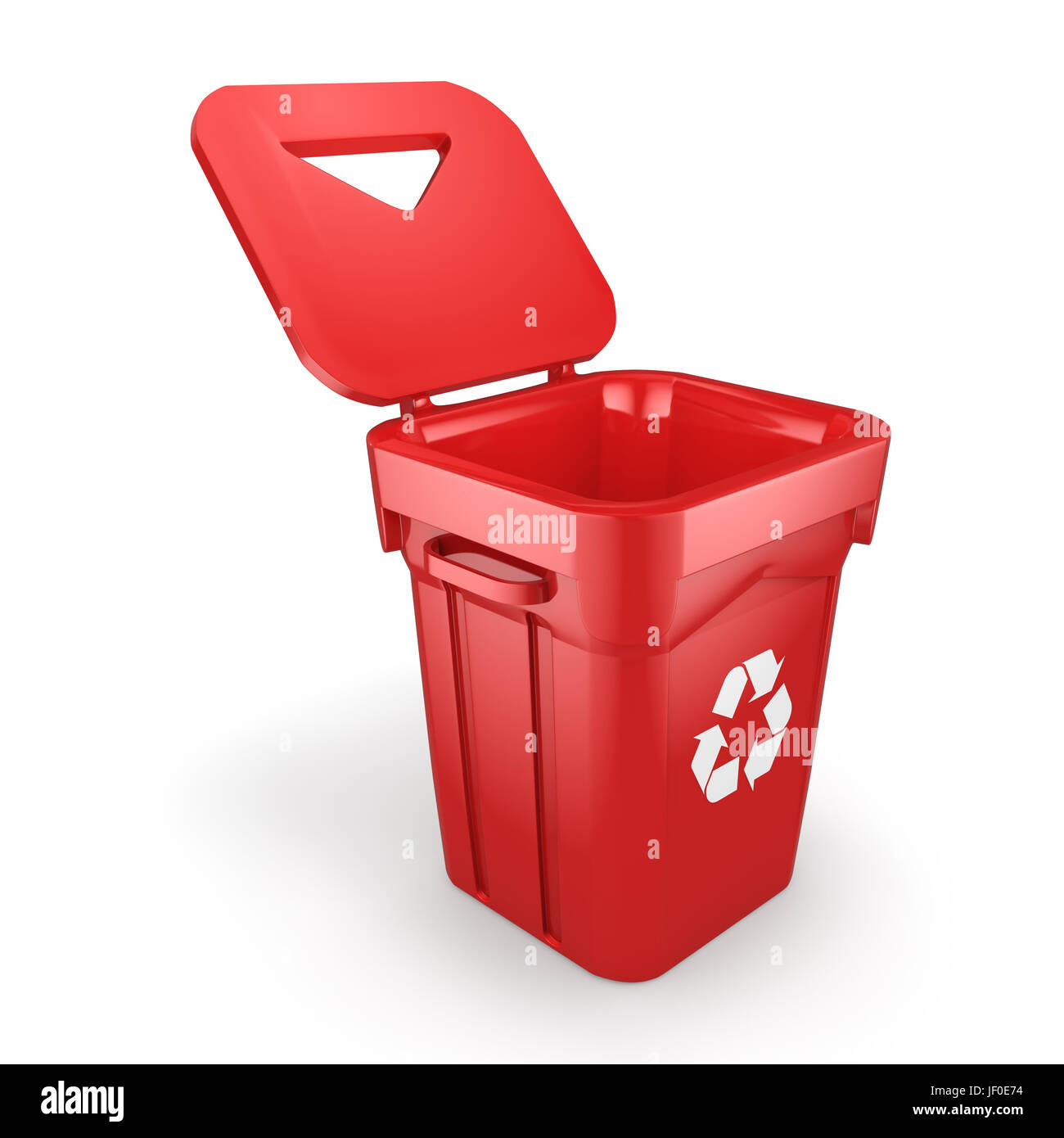 Red Recycling Bin Stock Photo Alamy