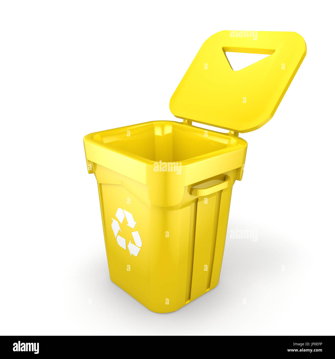 Yellow Recycling Bin Stock Photo Alamy